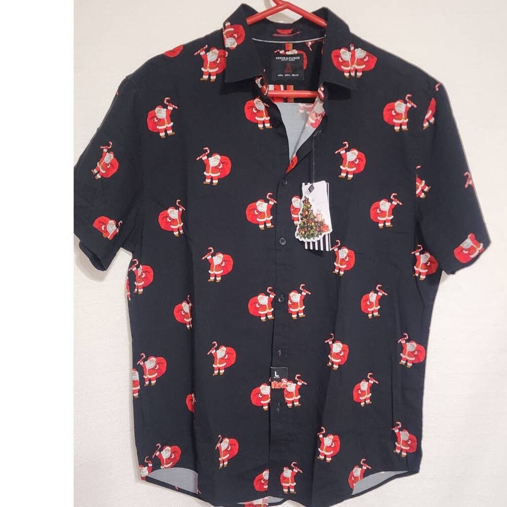 Santa collared shirt medium men size 42
